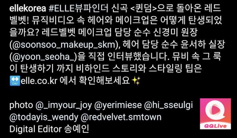 Bài đăng ban đầu của Elle Korea
