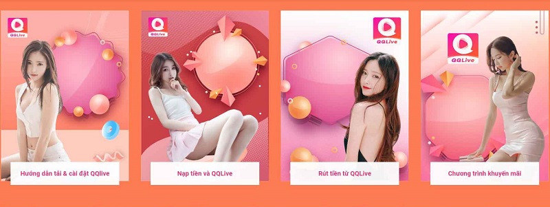 giao diện App live show free QQLive
